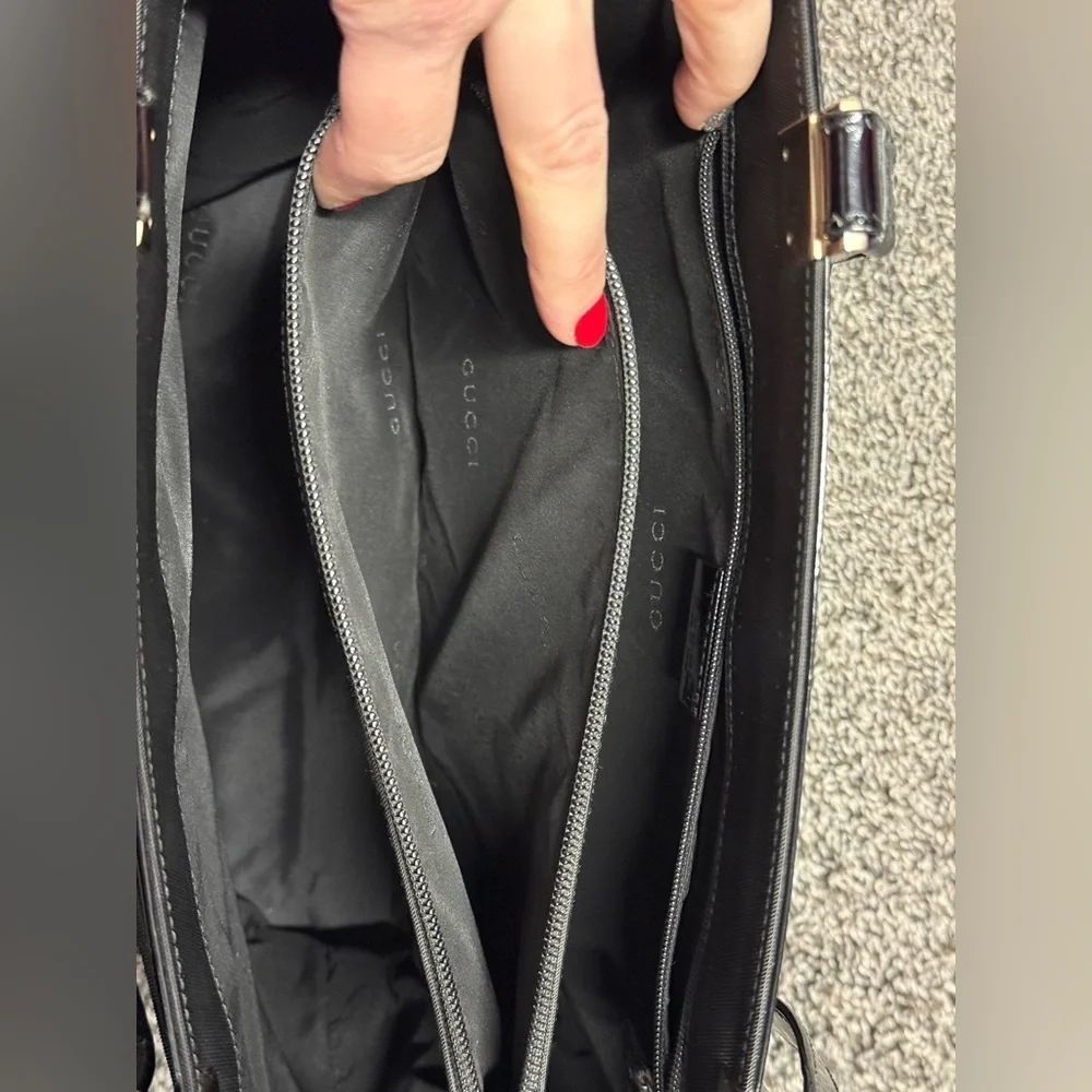 Gucci vintage large black tote